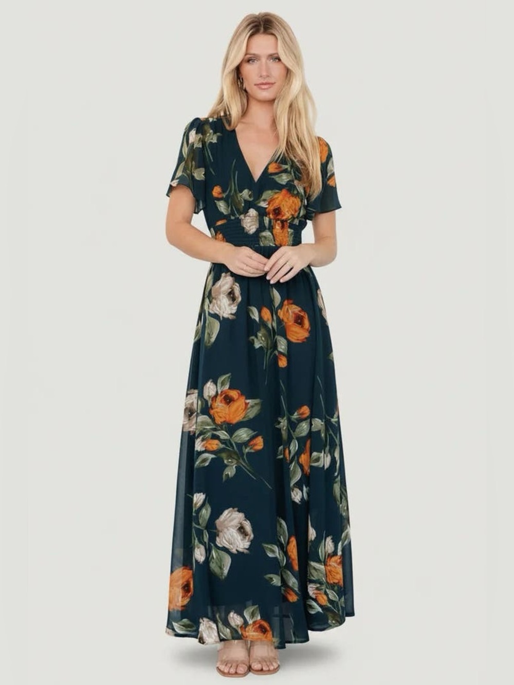 Baltic Born Birdie Maxi Dress in Deep Topaz Floral